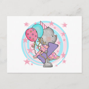 Muis 1e verjaardag T-shirts en geschenken Briefkaart