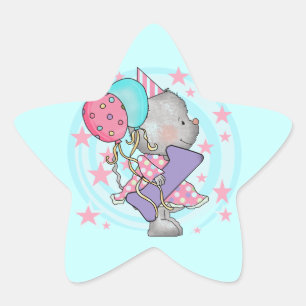 Muis 1e verjaardag T-shirts en geschenken Ster Sticker