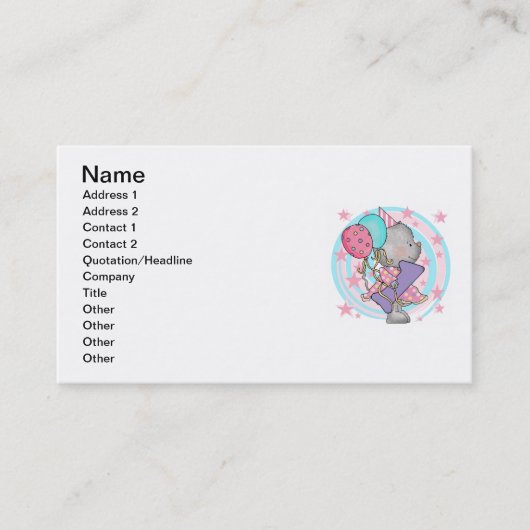 Muis 1e verjaardag T-shirts en geschenken Visitekaartje (Voorkant)