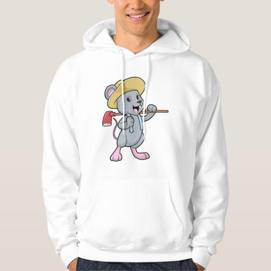 Muis als boer met x en Pet Hoodie (Voorkant)