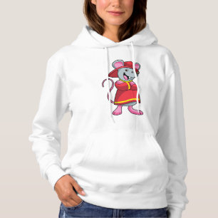 Muis als brandweerman met Helmet Hoodie