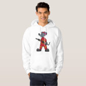 Muis als brandweerman met slang hoodie (Voorkant volledig)