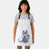 Muis als bruid met sluier & cadeau.PNG Schort (Insitu)