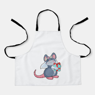 Muis als bruid met sluier & geschenk.PNG Schort