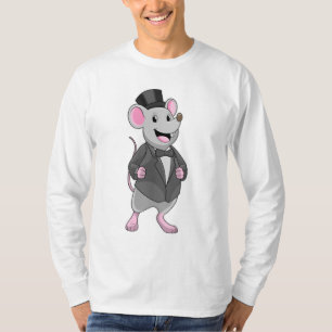 Muis als bruidegom met lint t-shirt