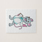 Muis als Doctor met de mantel van de dokter Legpuzzel (Horizontaal)