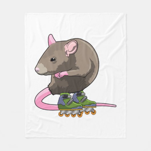 Muis als gealigneerd skater met gealigneerde schaa fleece deken (Voorkant)