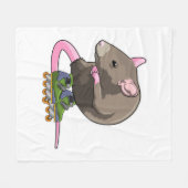 Muis als gealigneerd skater met gealigneerde schaa fleece deken (Voorkant (Horizontaal))