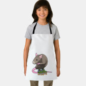 Muis als gealigneerd skater met gealigneerde schaa schort (Insitu)