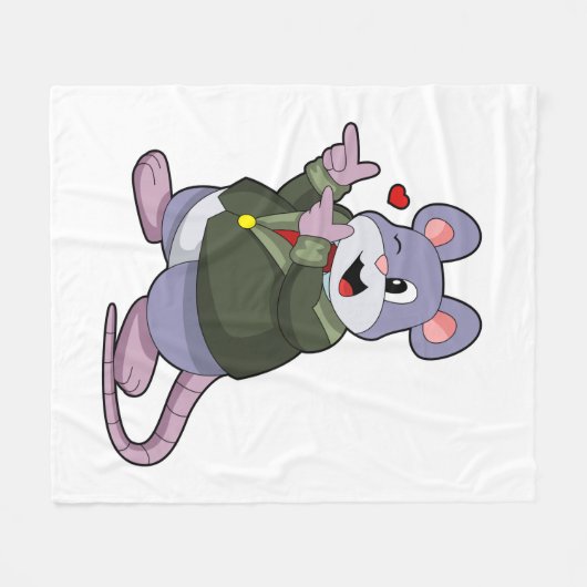 Muis als Groom met Suit Fleece Deken (Voorkant (Horizontaal))