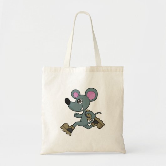 Muis als Runner met rugzak Tote Bag (Voorkant)