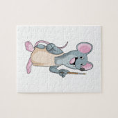 Muis als Schilder met penseel van verf Legpuzzel (Horizontaal)