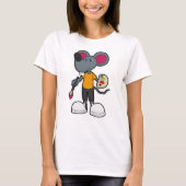 Muis als schilder met verf en penseel t-shirt (Voorkant)