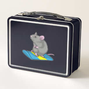 Muis als Snowboarder met Snowboard