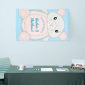 Muis Baby shower blauw Spandoek (Beurs)