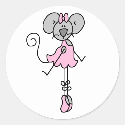 Muis Ballerina Two Sticker (Voorkant)