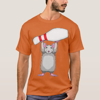 Muis bij Bowling met Bowling-pin T-shirt
