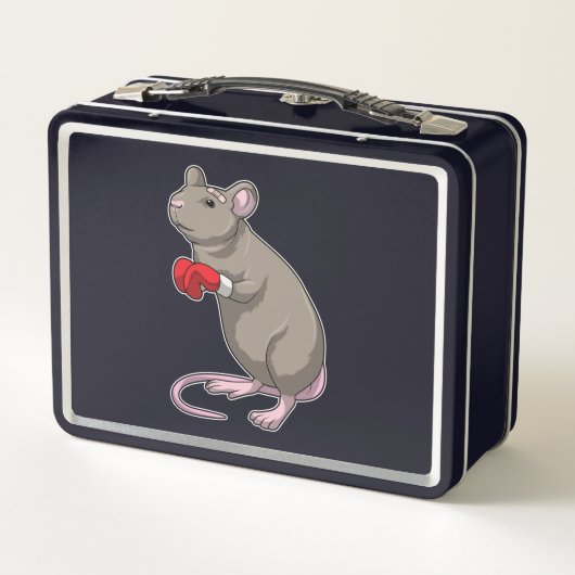 Muis bij Boxing met gebarsten handschoenen (Achterkant)