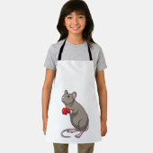 Muis bij Boxing met gebarsten handschoenen Schort (Insitu)