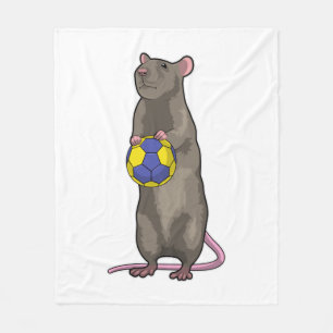 Muis bij handbalsport fleece deken