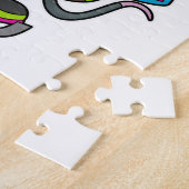 Muis bij Ice-skating met Ice-schaatsen en rugzak.p Legpuzzel (Zijkant)