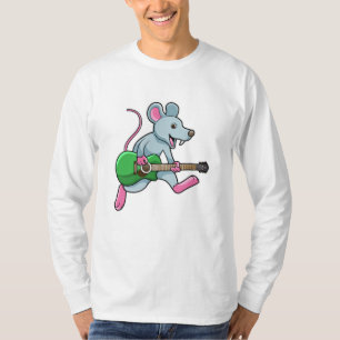Muis bij Muziek met gitaar T-shirt