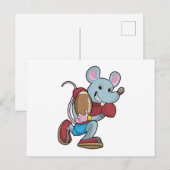 Muis bij voetbal met uitrusting briefkaart (Voorkant / Achterkant)
