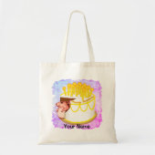 Muis Birthday Cake, aangepaste naam Canvas tas (Voorkant)