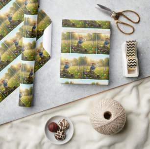 Muis Blaast Paardenbloemplanten Cadeaupapier