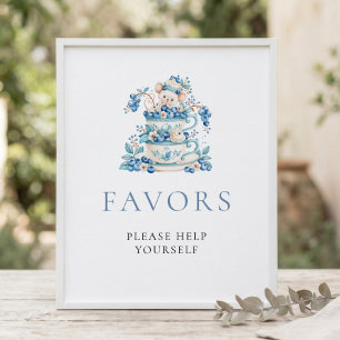Muis Bosbes Bes Zoete Favor Baby Shower Bord Poster