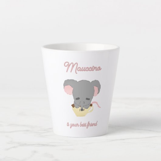 Muis Cappuccino Latte Mok (Voorkant)