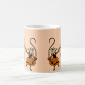 muis danst met een kat koffiemok (Center)