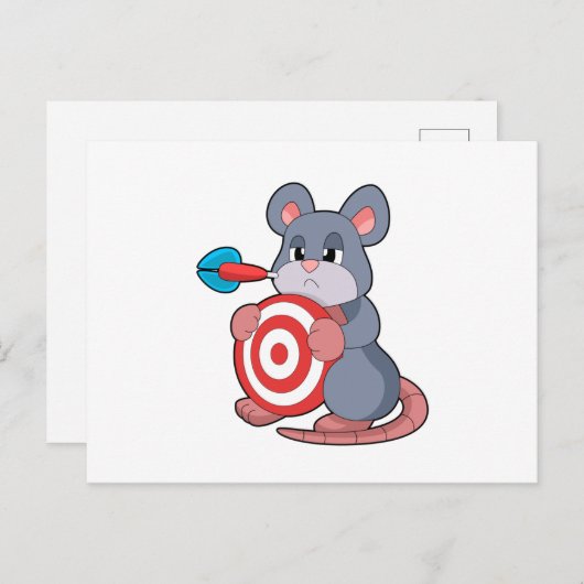 Muis Darts Dart Dartboard Briefkaart (Voorkant / Achterkant)