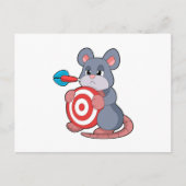 Muis Darts Dart Dartboard Briefkaart (Voorkant)