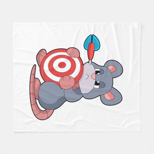 Muis Darts Dart Dartboard Fleece Deken (Voorkant (Horizontaal))