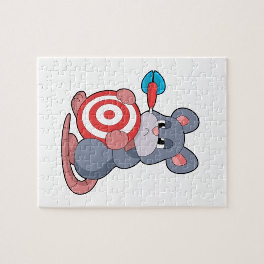 Muis Darts Dart Dartboard Legpuzzel (Horizontaal)