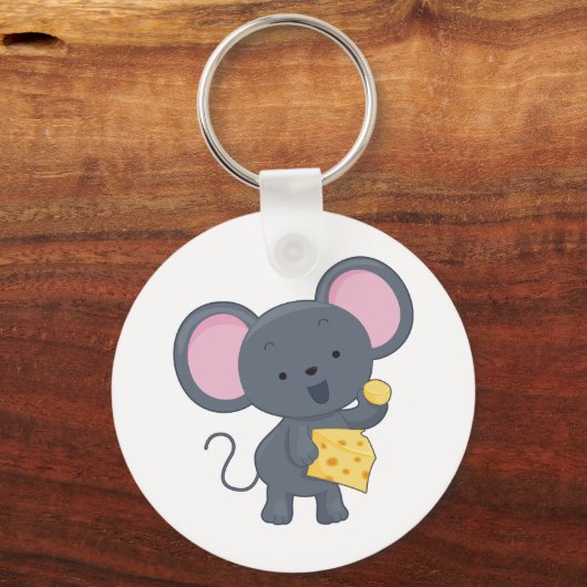 Muis die kaas eet sleutelhanger (Voorkant)