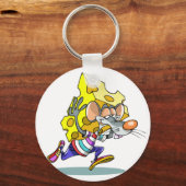 Muis die kaas Sleutelhanger vervoert (Voorkant)