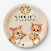 Muis en Cookie Thema Verjaardagsfeest Papier Bord (Voorkant)