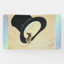 MUIS EN EEN BOVENHOEDBANNER MET GROMMETS