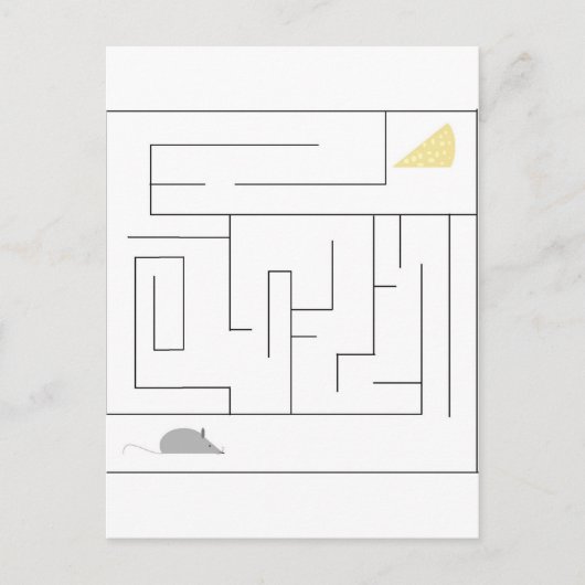 Muis en kaasmaze briefkaart (Voorkant)