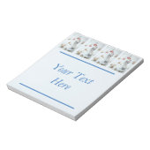 Muis en rode bessen sneeuwscène notitieblok (Gedraaid)