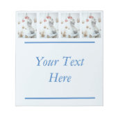 Muis en rode bessen sneeuwscène notitieblok (Voorkant)