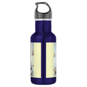 Muis en rode bessen sneeuwscène waterfles (Achterkant)