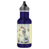 Muis en rode bessen sneeuwscène waterfles (Rechts)