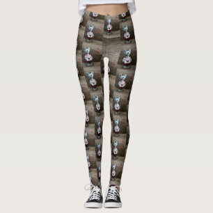 Muis hart envelop harten op land rustiek hout leggings