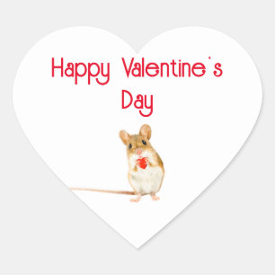 Muis Holding Valentijn Sticker