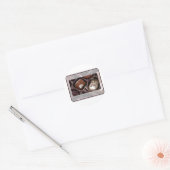 Muis in de Chocoladedoos Ronde Sticker (Envelop)