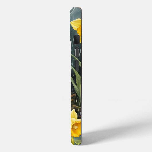 Muis in een regenachtige Daffodil tuin Case-Mate iPhone Case (Achterkant / Links)