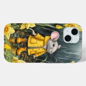 Muis in een regenachtige Daffodil tuin Case-Mate iPhone Case (Achterkant (horizontaal))